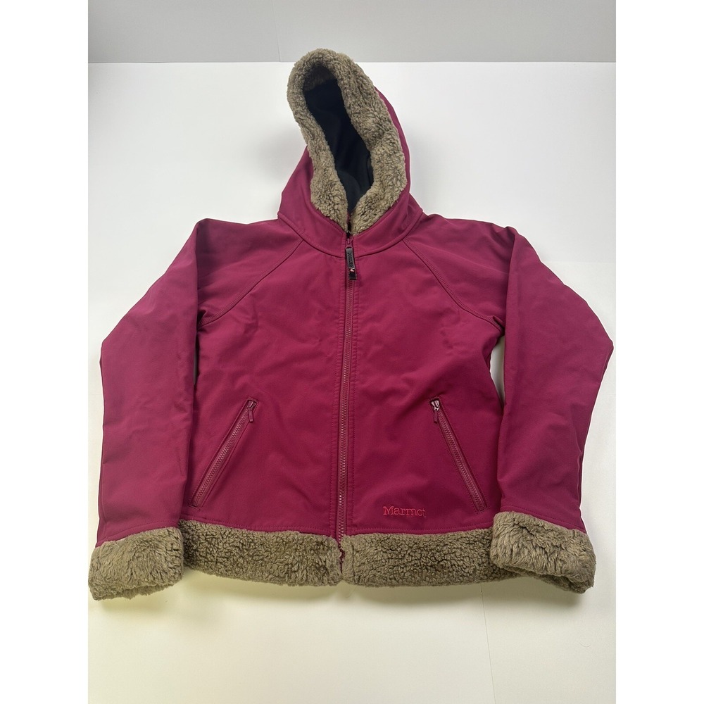 Marmot Jacket Womens Small Fleeced Lined Faux Fur Full Zip Nylon Soft Shell